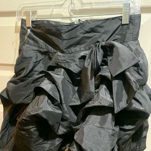 Black ruffle skirt